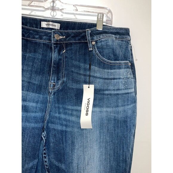 NWT Vigoss Womens Marley Skinny Jeans Size 20 Distressed Stretch Denim PLUS SIZE - Picture 2 of 11